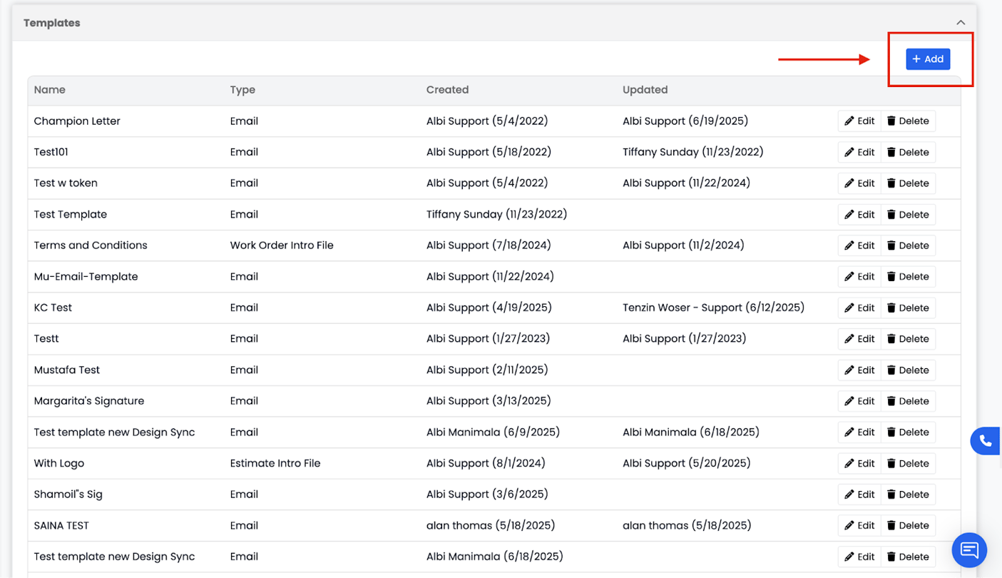 How Do I Create and Manage Document Templates in Albi?